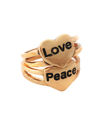 时尚情人Love peace 2套组 戒指