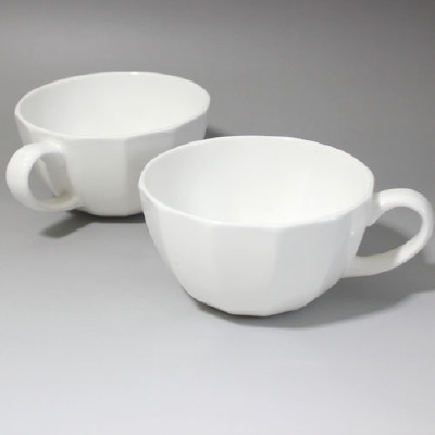 纯白色南瓜型咖啡杯
