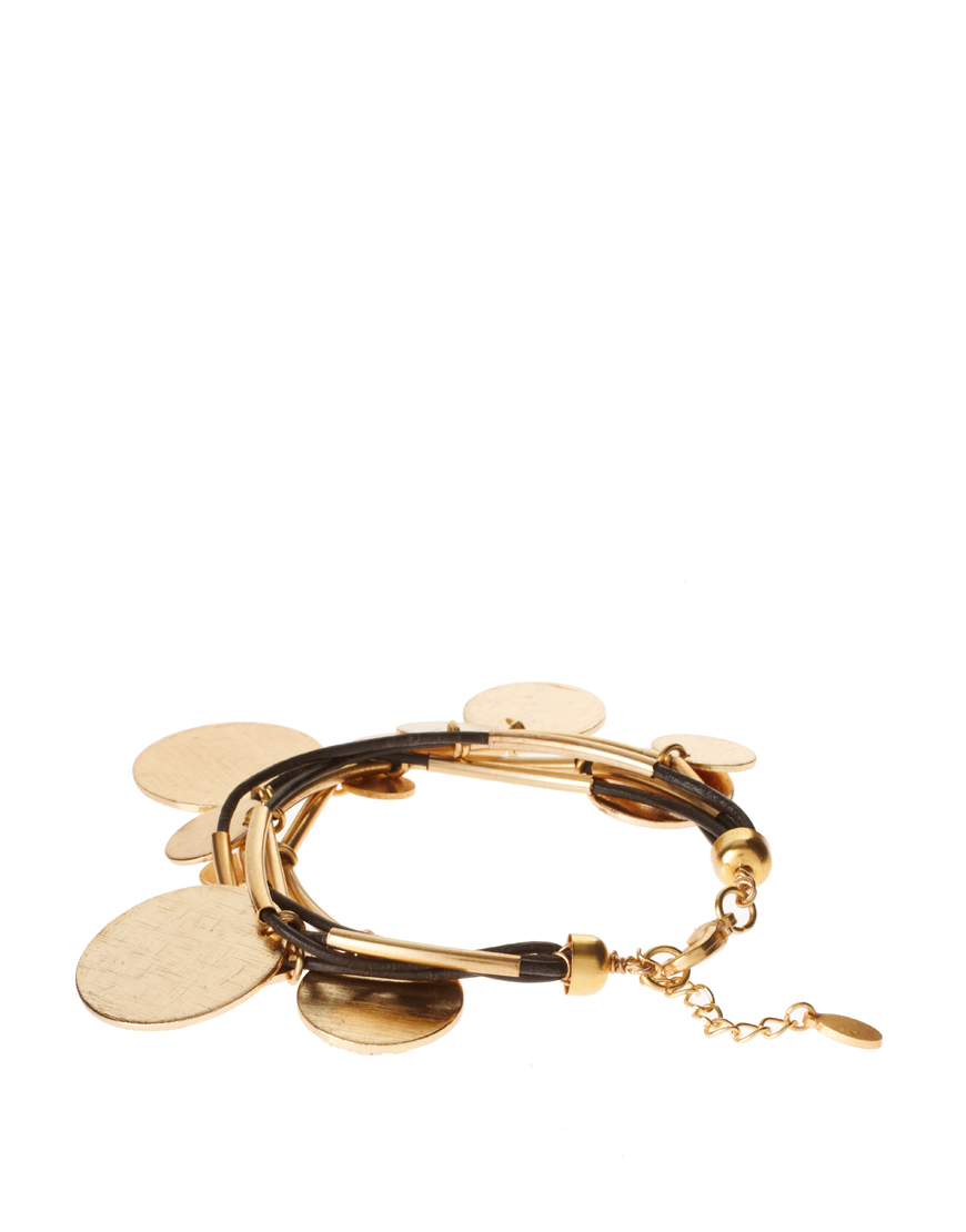  ASOS Ashiana 镀金圆片手链 Gold
