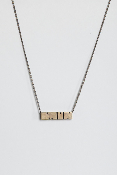 齿轮项链Vertical Lined Pendant