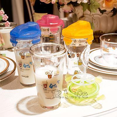 韩国Glasslock三光云彩创意玻璃摇摇杯/水杯子/饮料杯