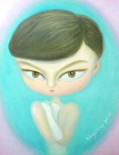 王挣扎滴油画——赫本