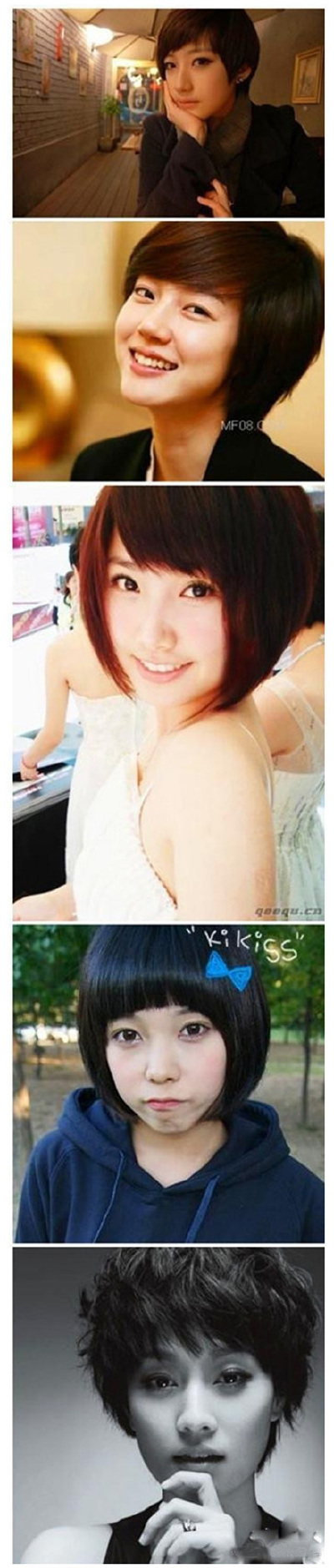 谁说只有长发姑娘才动人，一头短发，清爽的可以闻得见颈脖的香气~~