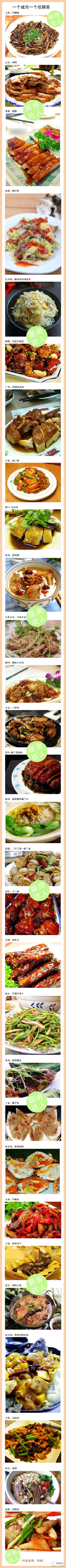 小插曲一个城市一个招牌菜，图文并茂，欢迎补充最后亮了