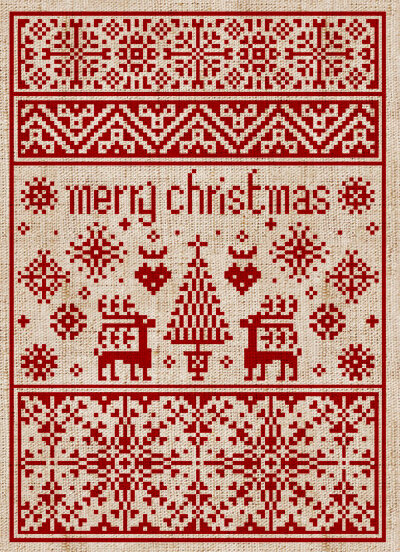 merry Christmas 刺绣