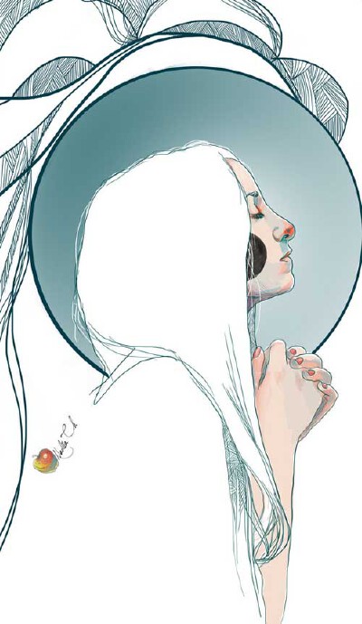来自乌克兰的非常年轻的自由职业艺术家Nadia的一组手绘时尚小插