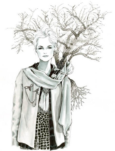 Nicole Guice的线条插画