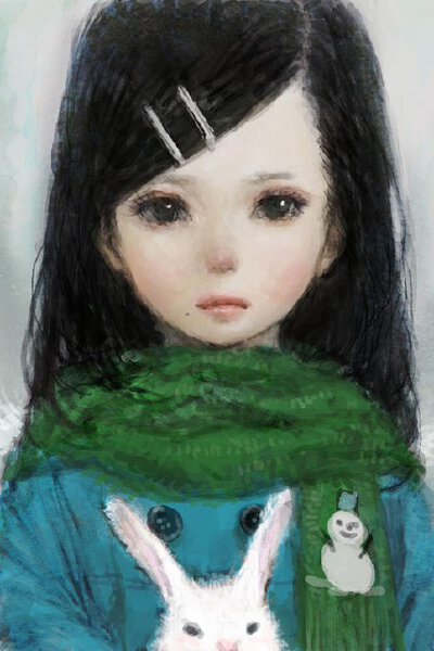 这个有种水粉画的感觉……