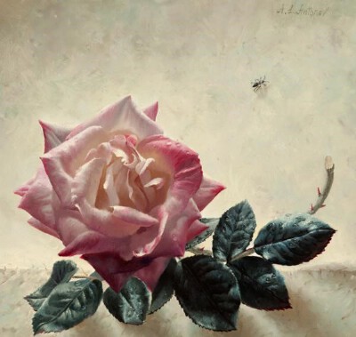 Alexei Antonov玫瑰花绘画