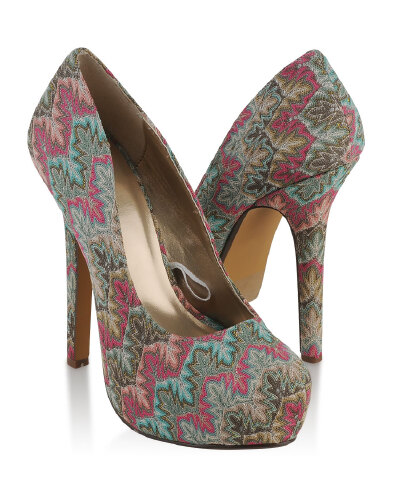 FOREVER21|Glittered Ornate Pumps