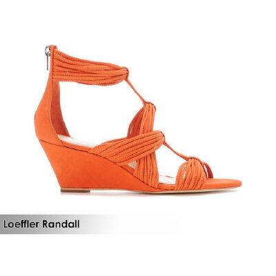 LOEFFLER RANDALL 绑带坡跟鞋