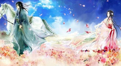 小绿间长红，露蕊烟丛，花开花落昔年同。惟恨花前携手处，往事成空。《浪淘沙》 晏几道