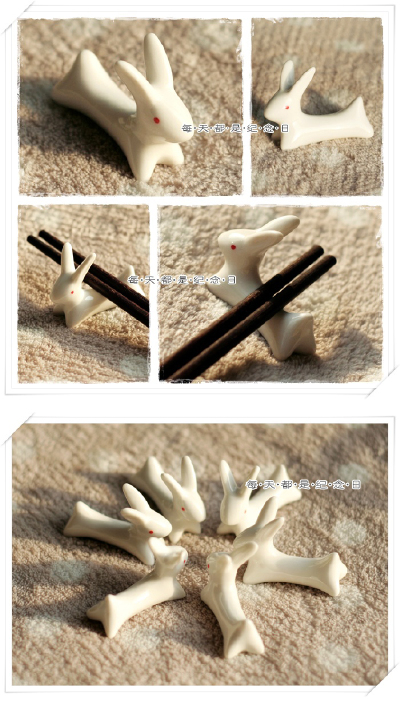可爱玉兔筷子架