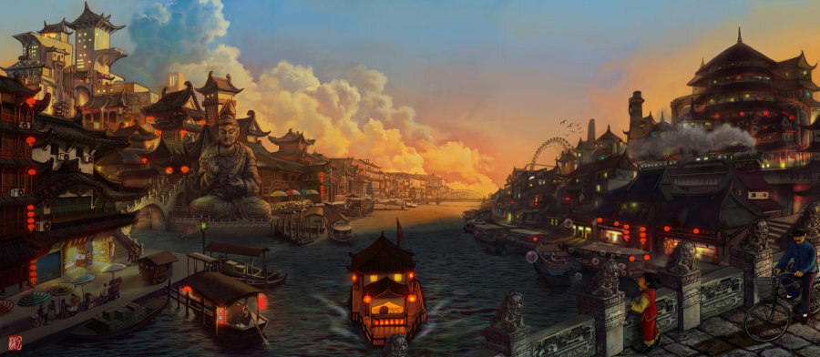 《日落秋暝城》by zhengsuji