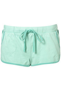 Topshop 纯棉拉绳家居短裤 薄荷色