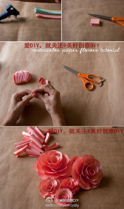 剪纸花，剪纸花，剪出漂亮的纸花~·——更多有趣内容，请关注@美好创意DIY