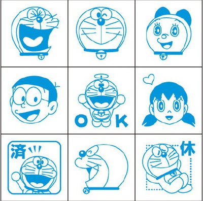 机器猫 哆啦a梦 橡皮章素材