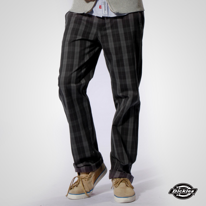 Dickies 男式休闲条纹格子长裤