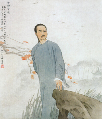 《苍兰》陆抑非1954年纸本设色82cmx37cm常熟市博物馆藏