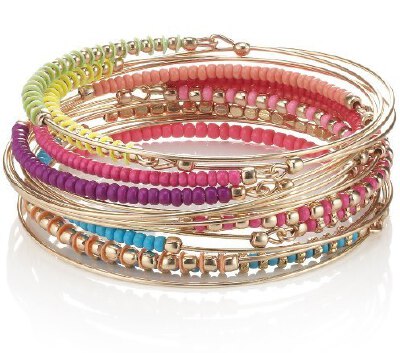 Accessorize 彩色苏梅岛多层手镯套装
