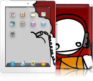 The New iPad Gelaskins iPad2 3全身膜 我爱节奏 外壳保护套贴膜