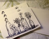 Vintage Blossoms Cards With Envelopes (Set Of Three)