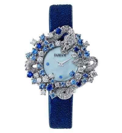 【奢】DAMIANI18K白金腕表