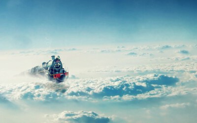空中列车。