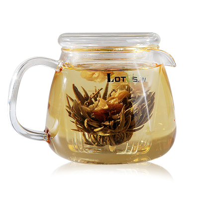 Lotus.w 秋彤正品 玻璃茶具 过滤玻璃茶壶 耐高温泡花草茶壶包邮