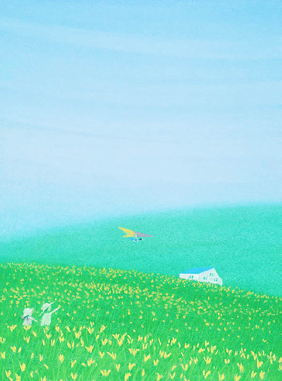 今成敏夫插画欣赏之宁静致远-胖鱼鱼