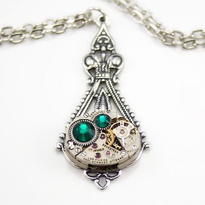 蒸汽朋克风格的各种饰品。每一次他们成就了我们不少读者欢迎。 今天，我们也想给蒸汽朋克集合珠宝 伦敦资料 来自西雅图。 从作者的话：”我喜欢使用老式的材料，制造蒸汽朋克风格在美丽的首饰，我采用冷连接技术的设…
