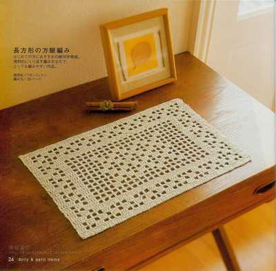 方眼蕾丝台布