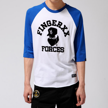 fingercroxx 图案牛角袖T恤