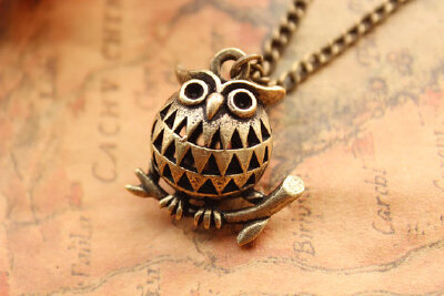 owl necklace,hollow out super lovely owl pendant,owl necklace---N025