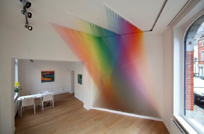 Thousands of Threads Form Vibrant Rainbows