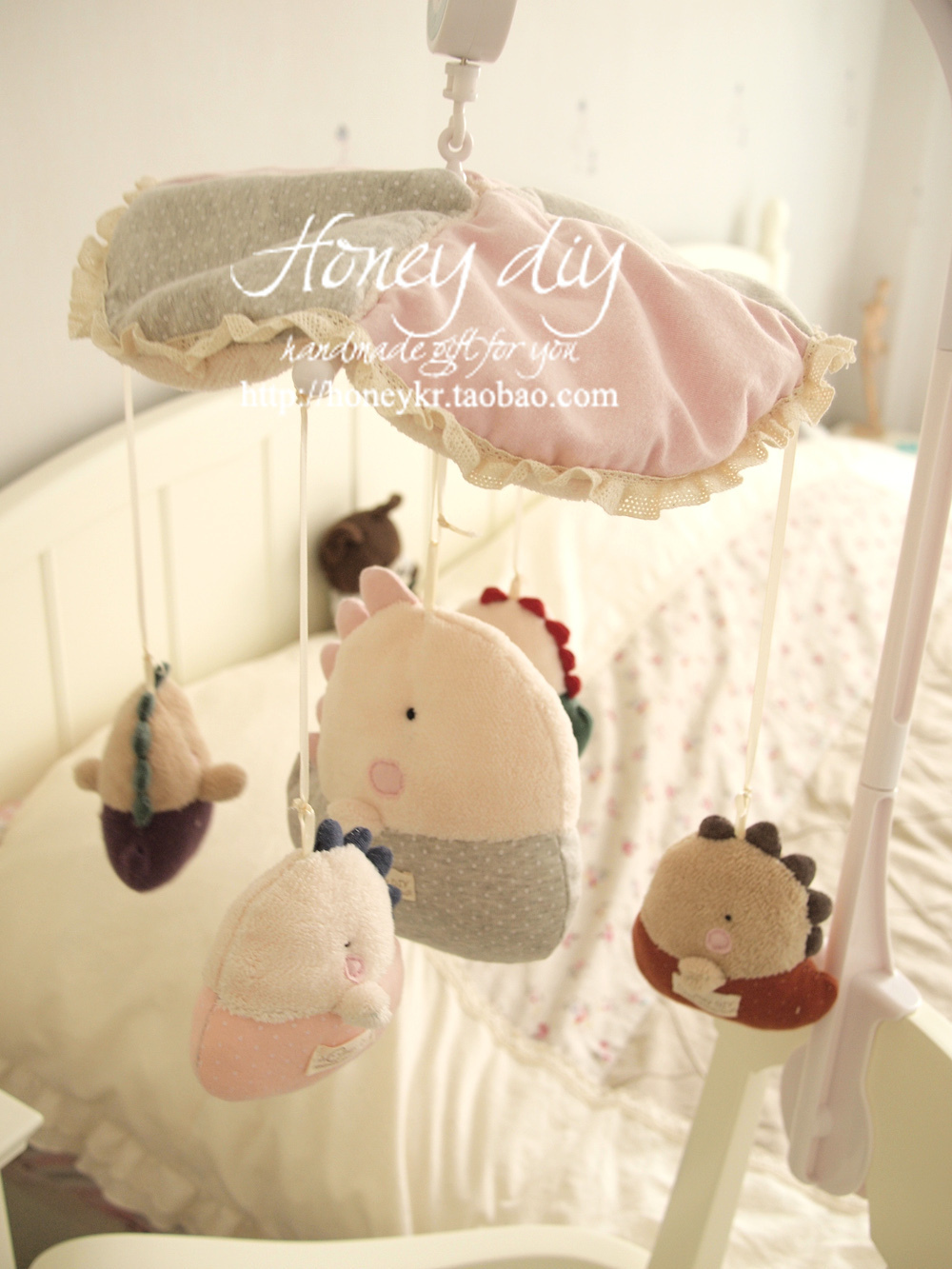 honeyDIY 龙年婴儿音乐diy 床铃 床挂 转铃