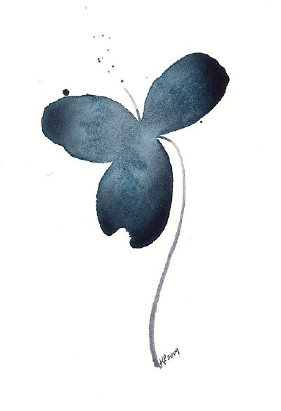来自美国宾夕法尼亚州的Karen Faulkner，简单抽象的水彩画