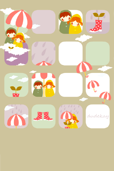 <dude&kay>雨一直下(土黄) iphone壁纸新浪微博@KAY小妍
