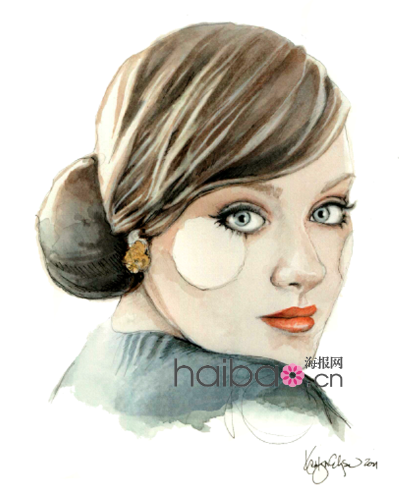【插画】给插画加点Blingbling！水墨渲染+闪耀亮片打造独特美感，Katie Rodgers