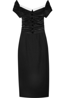 L'WREN SCOTT 羊毛混纺斜纹 连衣裙 礼服