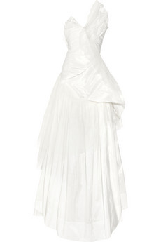 VIVIENNE WESTWOOD GOLD LABEL 青铜丝礼服/薄纱连衣裙白色