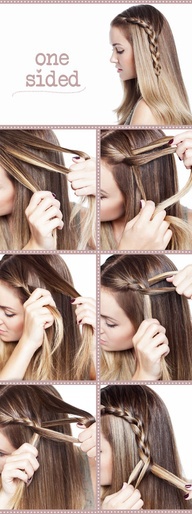 One sided braid, cute!