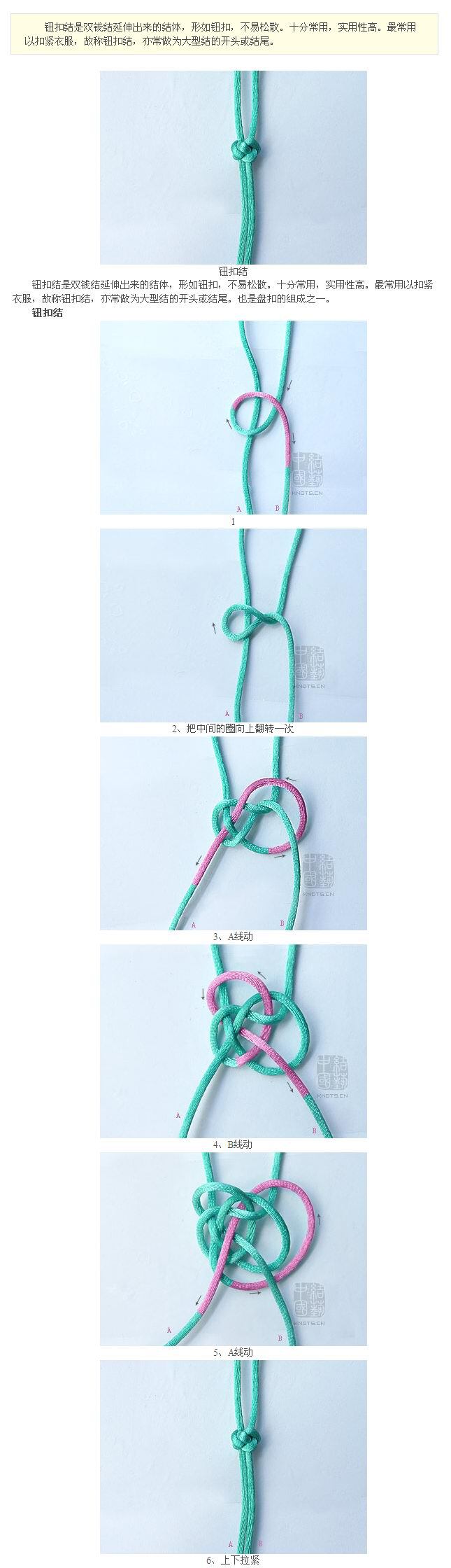 中国结基本教程：钮扣结