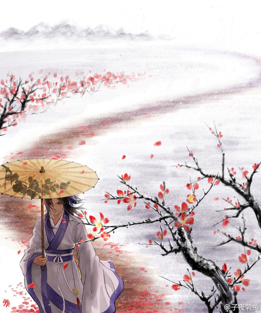 经流年 梦回曲水边 看烟花绽出月圆。