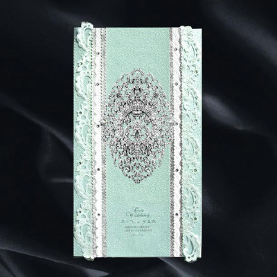 臻月流Tiffany洁恋签到册/蓝色/签名册/结婚签到本/礼金簿签名簿