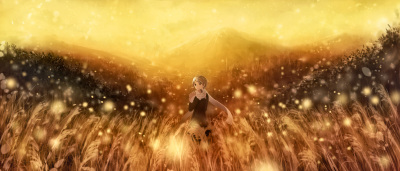 #夏目友人帐#夕空の光 by 防人@pc故障返信できません 堆糖又缩图了！ 原图：http://ww1.sinaimg.cn/large/6b5d2d69jw1dxfg5dcichj.jpg