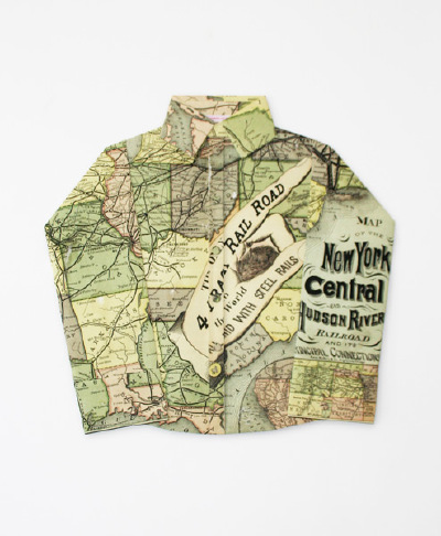 “Caramel Elastique Chewing Gum”, New York Central and Hudson River rep.1876 Railroad map Signed and sealed E.L. Elisabeth Lecourt, 2012 841 x 594 x 30 mm, price on request