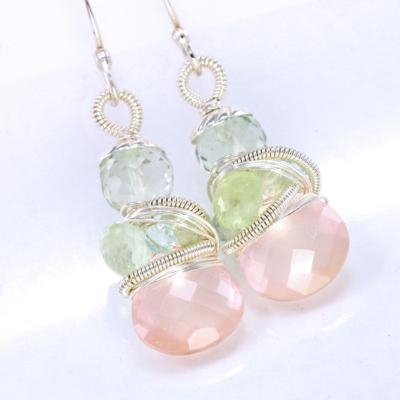 Rose Quartz Earrings by Scarlett Jewelry by Scarlett Shoppe