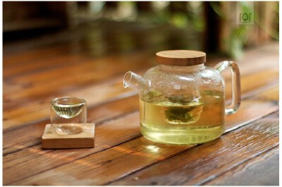 高硼硅玻璃茶具套组 加热茶壶 玻璃滤芯 耐高温一壶四杯外加竹垫