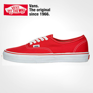 VANS ERA 正品专柜帆布时尚情侣 大红色 低帮系带帆布鞋经典